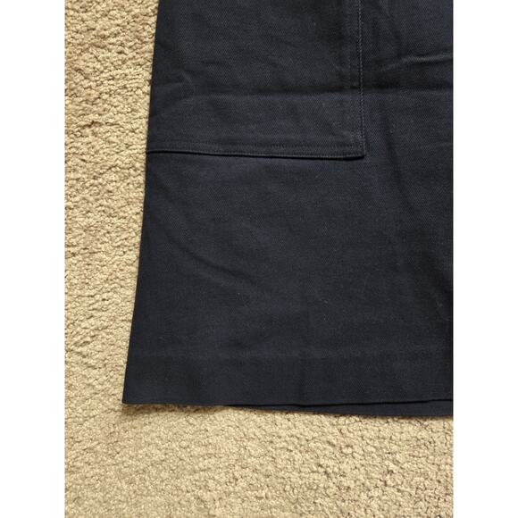 1901 Navy Blue Twill Cotton Stretch Woven Pockets Red Stitch Mini Skirt, Size 4 - Picture 5 of 9